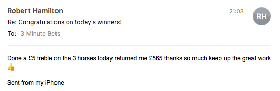 3 Minute Bets testimonial mobile 4