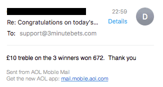 3 Minute Bets testimonial mobile 6