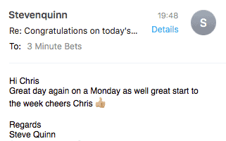 3 Minute Bets testimonial mobile 7